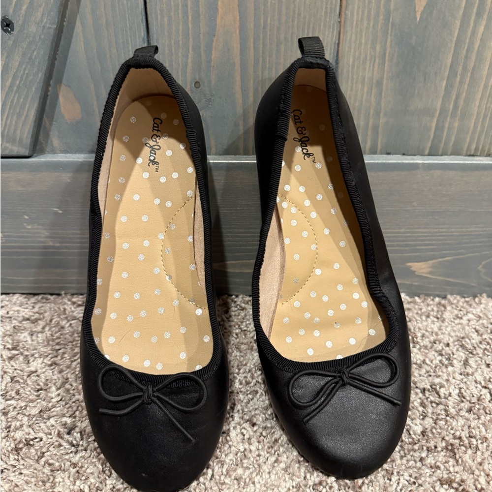 Cat & Jack Black Bow Flats